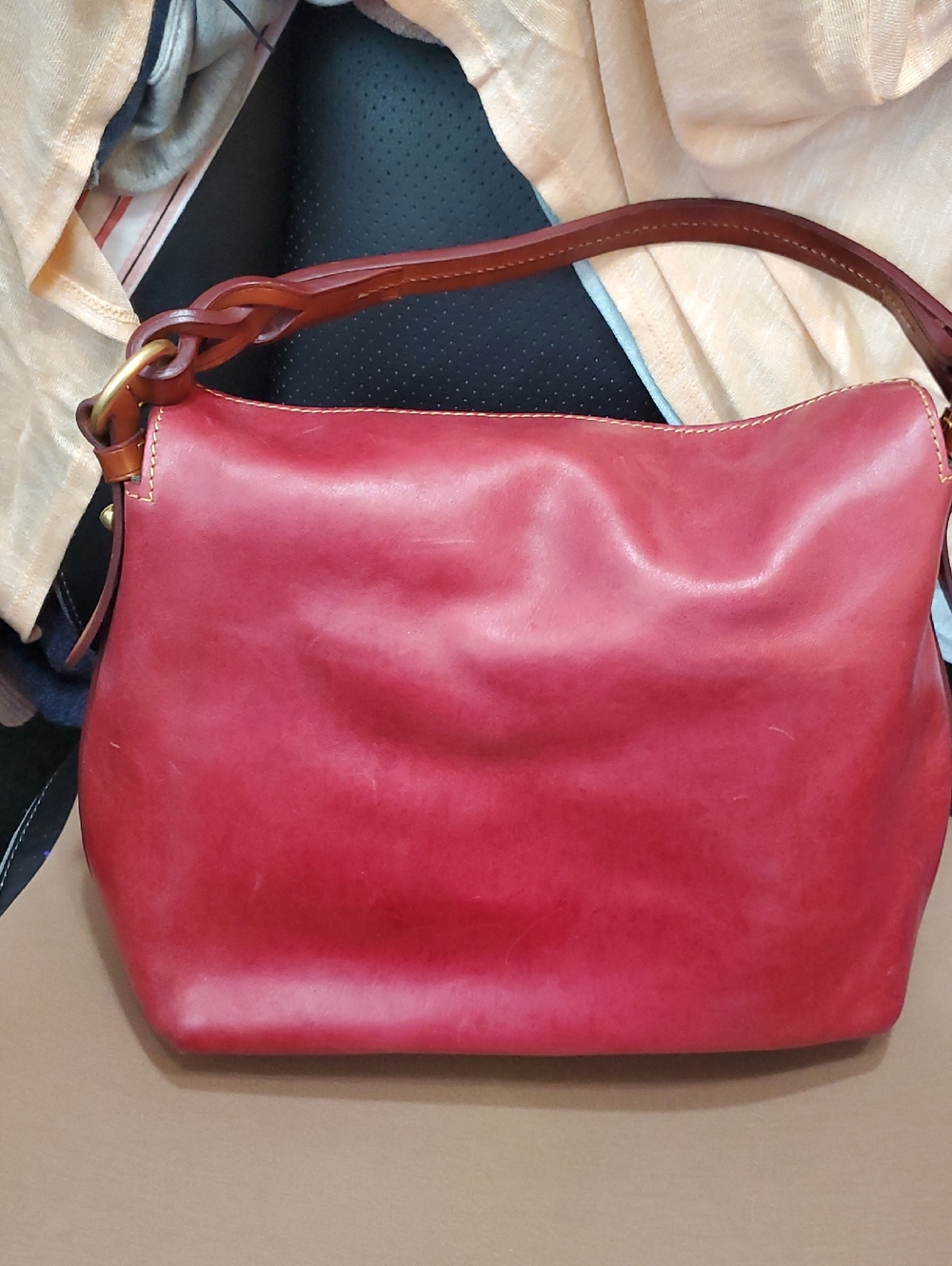 Dooney Raspberry Twist Strap Hobo - Picture 2 of 10